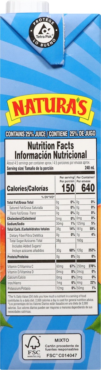 slide 9 of 13, Natura's Peach Nectar From Concentrate 33.8 fl oz, 33 oz