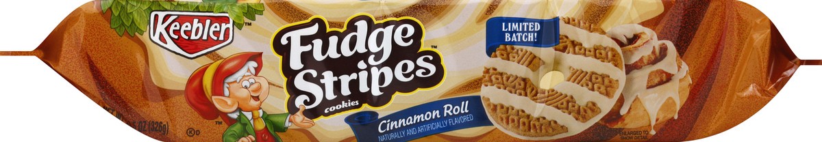 slide 4 of 6, Keebler Cinnamon Roll Fudge Stripes Cookies, 11.5 oz