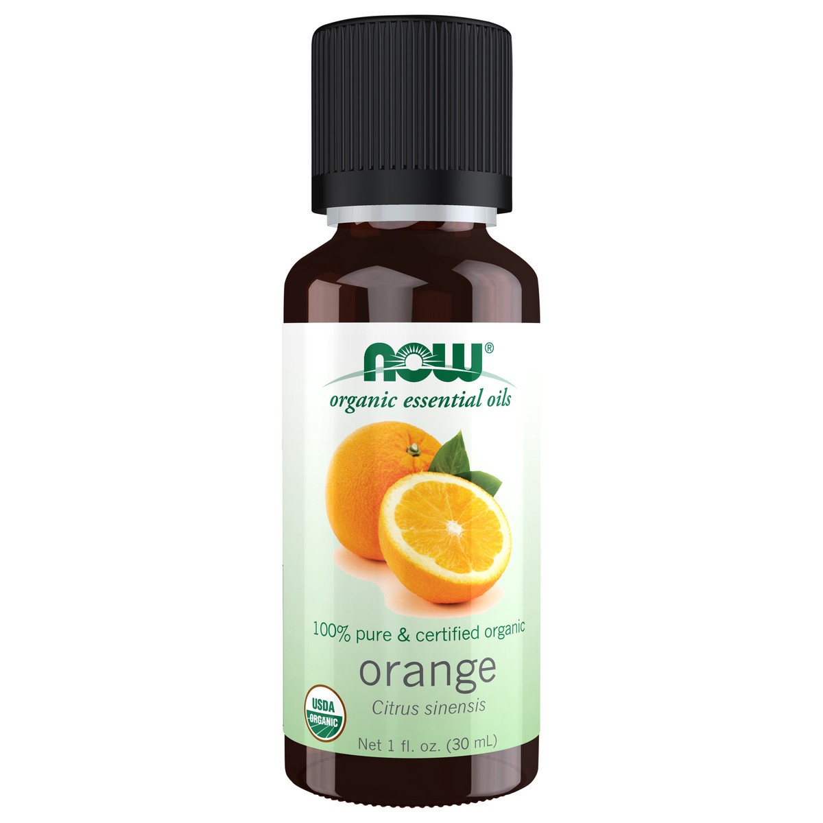 slide 1 of 4, NOW Orange Oil, Organic - 1 fl. oz., 1 oz