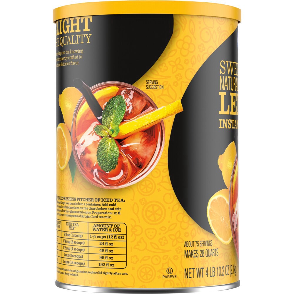slide 2 of 4, Kroger Sweetened Lemon Instant Iced Tea Mix - 74.2 oz, 74.2 oz