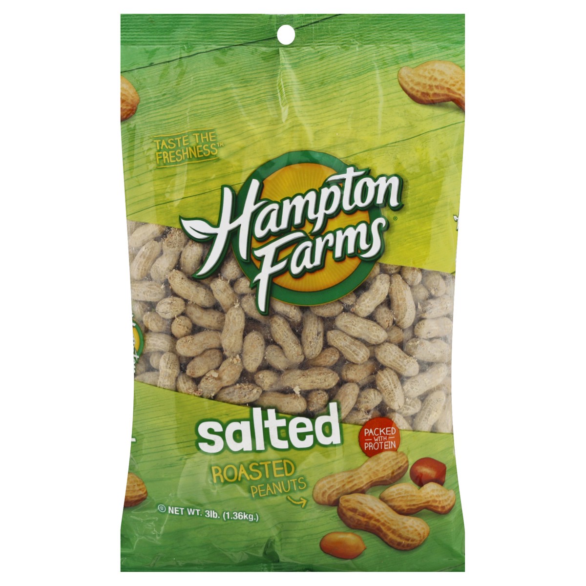 slide 5 of 8, Hampton Farms Peanuts 3 lb, 3 lb