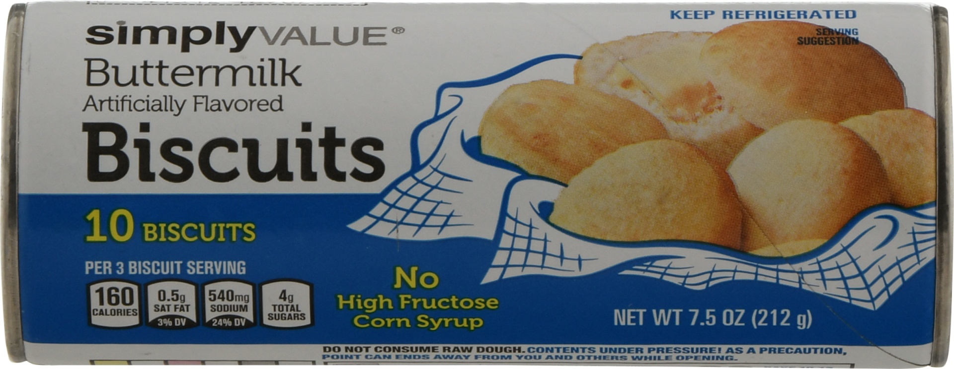 slide 1 of 1, Simply Value Buttermilk Biscuits, 4 ct; 7.5 oz