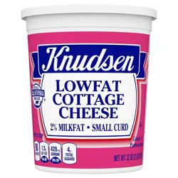 Knudsen Low Fat Cottage Cheese Small Curd with 2% Milkfat - 32 oz Tub