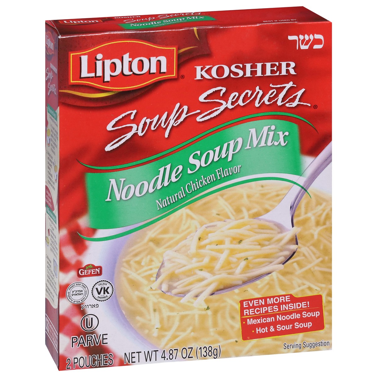 slide 7 of 9, Lipton Soup Secrets Natural Chicken Flavor Noodle Soup Mix 2 ea, 4.09 oz