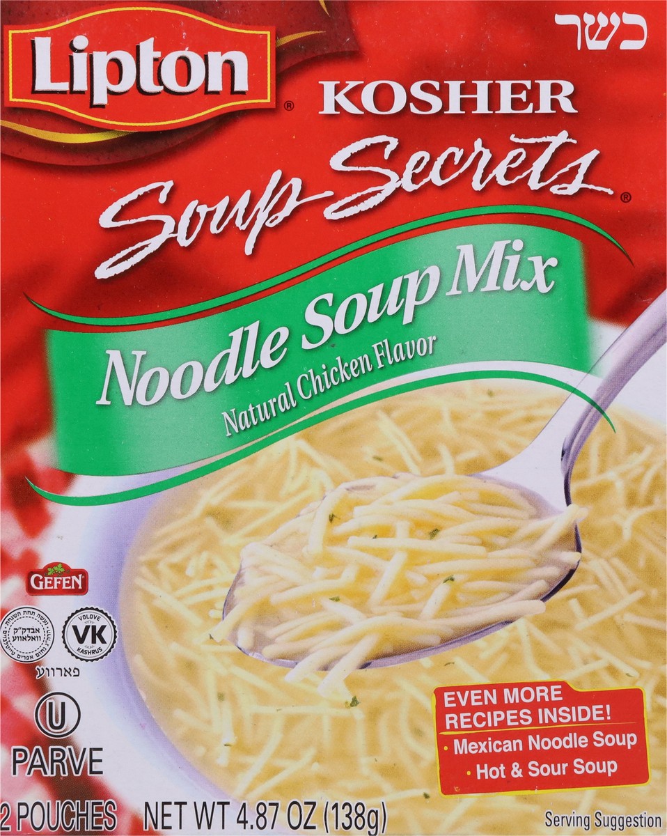 slide 8 of 9, Lipton Soup Secrets Natural Chicken Flavor Noodle Soup Mix 2 ea, 4.09 oz