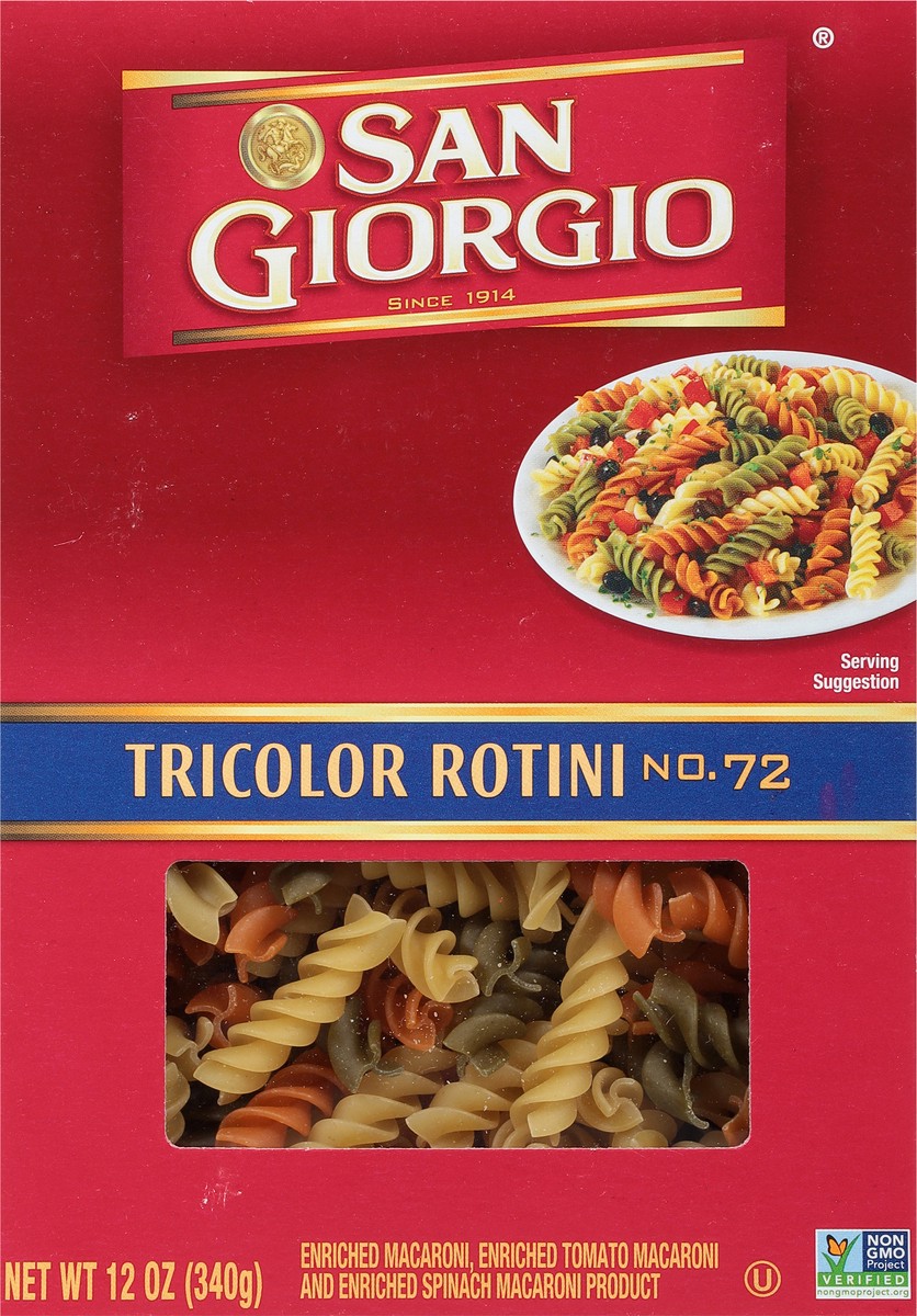 slide 3 of 9, San Giorgio No. 72 Tricolor Rotini 12 oz, 12 oz