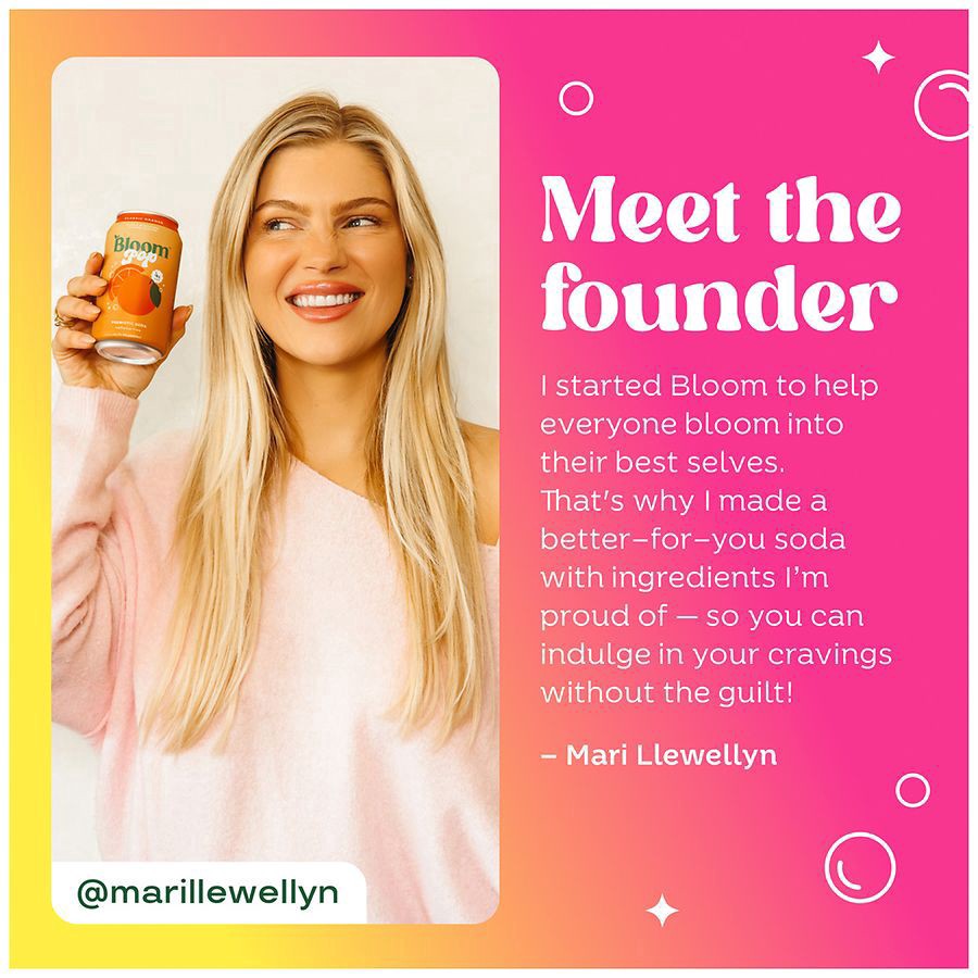 slide 3 of 5, Bloom Pop Raspberry Lemonade Prebiotic Soda, 4-pack Cans, 4 ct; 12 fl oz