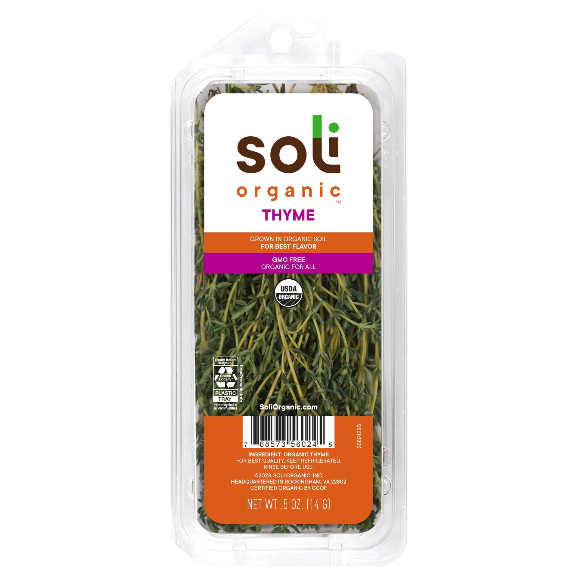 slide 1 of 1, Soli Organic Thyme, 1 ct