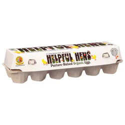 Helpful Hens Large Pasture-Raised Organic Brown Eggs - 12 ea