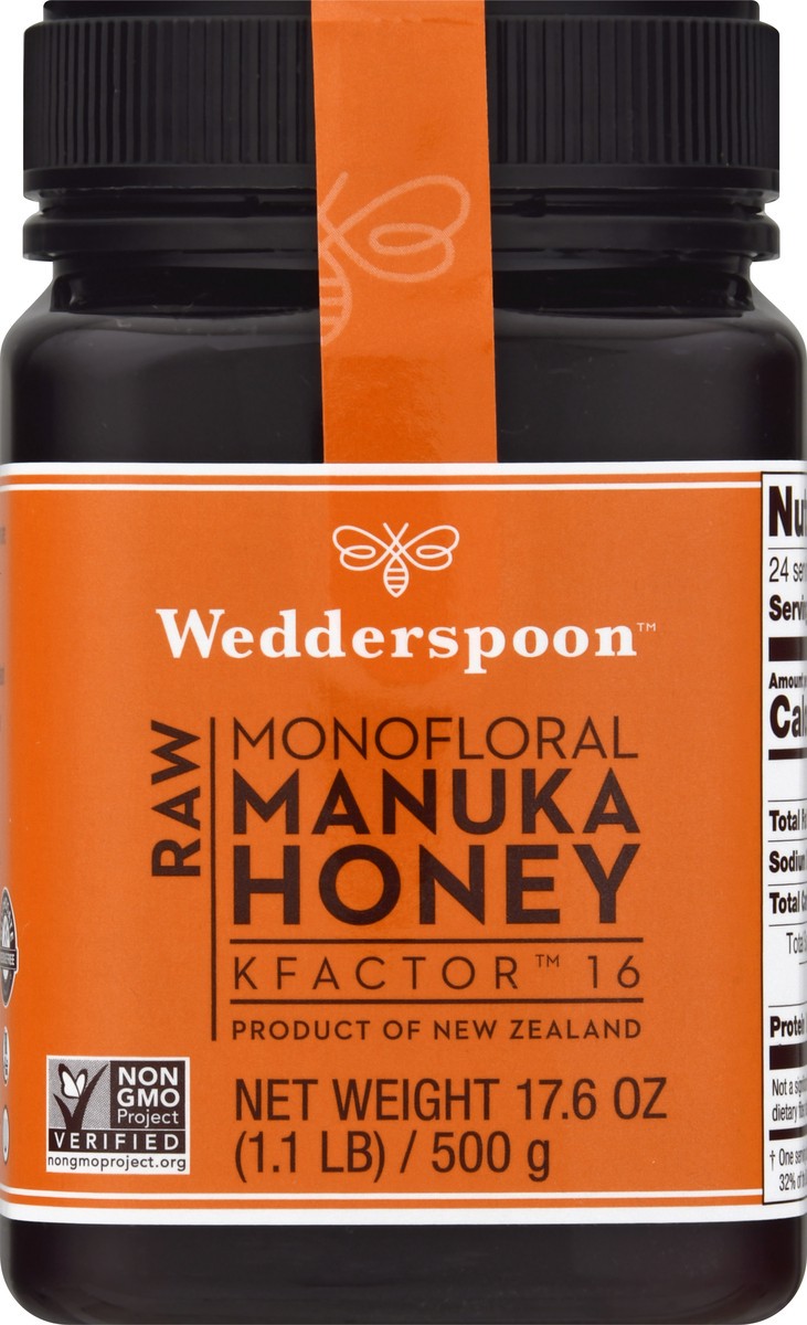 slide 6 of 13, Wedderspoon Raw Monofloral Manuka Honey 17.6 oz, 17.6 oz