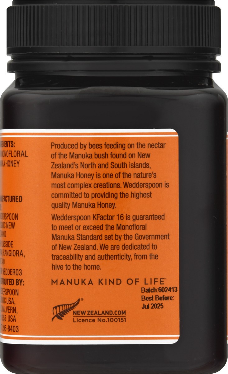 slide 11 of 13, Wedderspoon Raw Monofloral Manuka Honey 17.6 oz, 17.6 oz