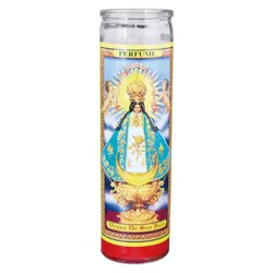 Reed Candle Virgen de San Juan Rose Scented Religious Candle