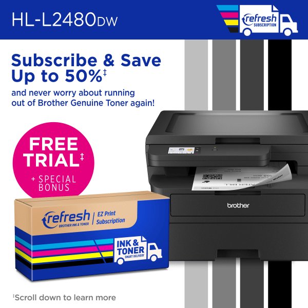 slide 3 of 8, Brother Hl-L2480Dw Compact Wireless Laser Monochrome Multi-Function Printer, 1 ct