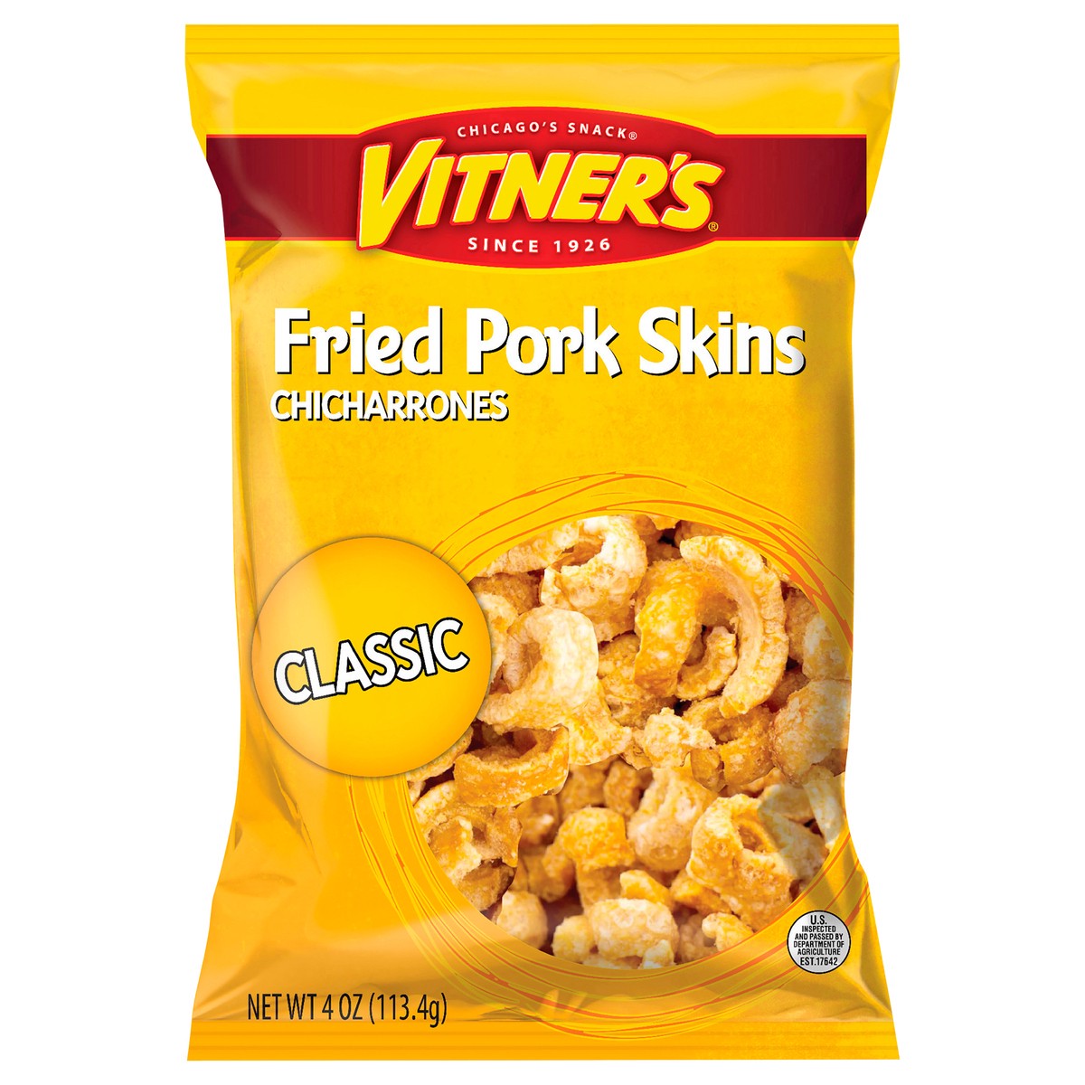 slide 1 of 7, Vitner's 4 oz Vitner's Pork Rinds, 4 oz