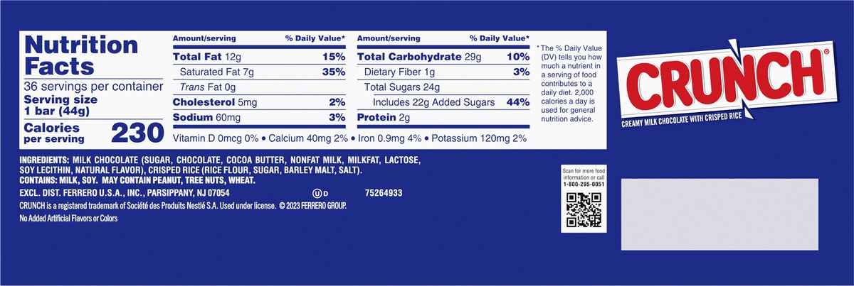 slide 8 of 9, CRUNCH SINGLE CARTON 161163 - EvDAY - US50BL 36X 1.55OZ, 36 ct