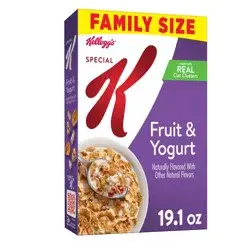 Special K Kellogg's Special K Breakfast Cereal, Family Breakfast, Fiber Cereal, Family Size, Fruit and Yogurt, 19.1oz Box, 1 Box