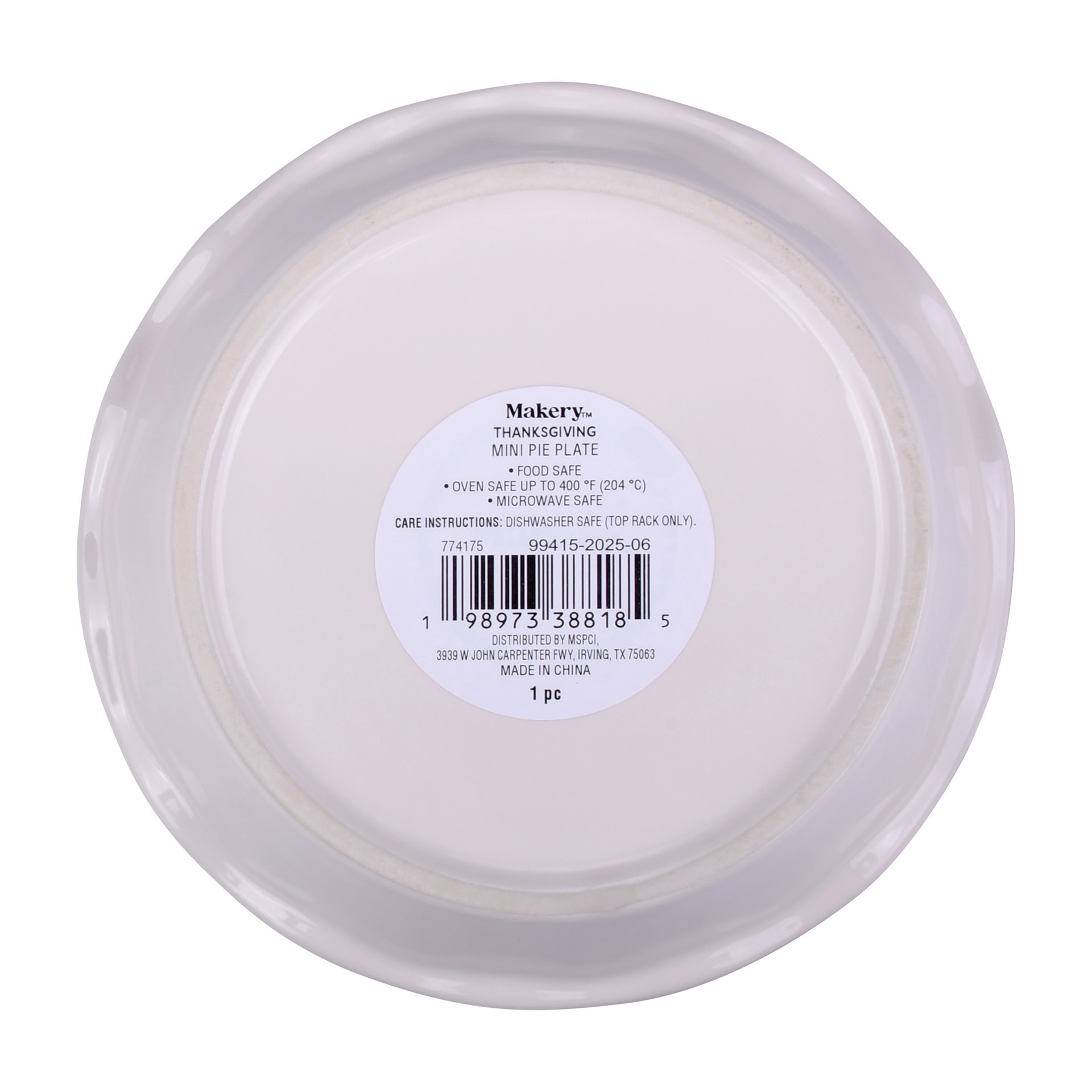 slide 2 of 4, 6" Mini Cream Ceramic Pie Plate By Makery, 6 in