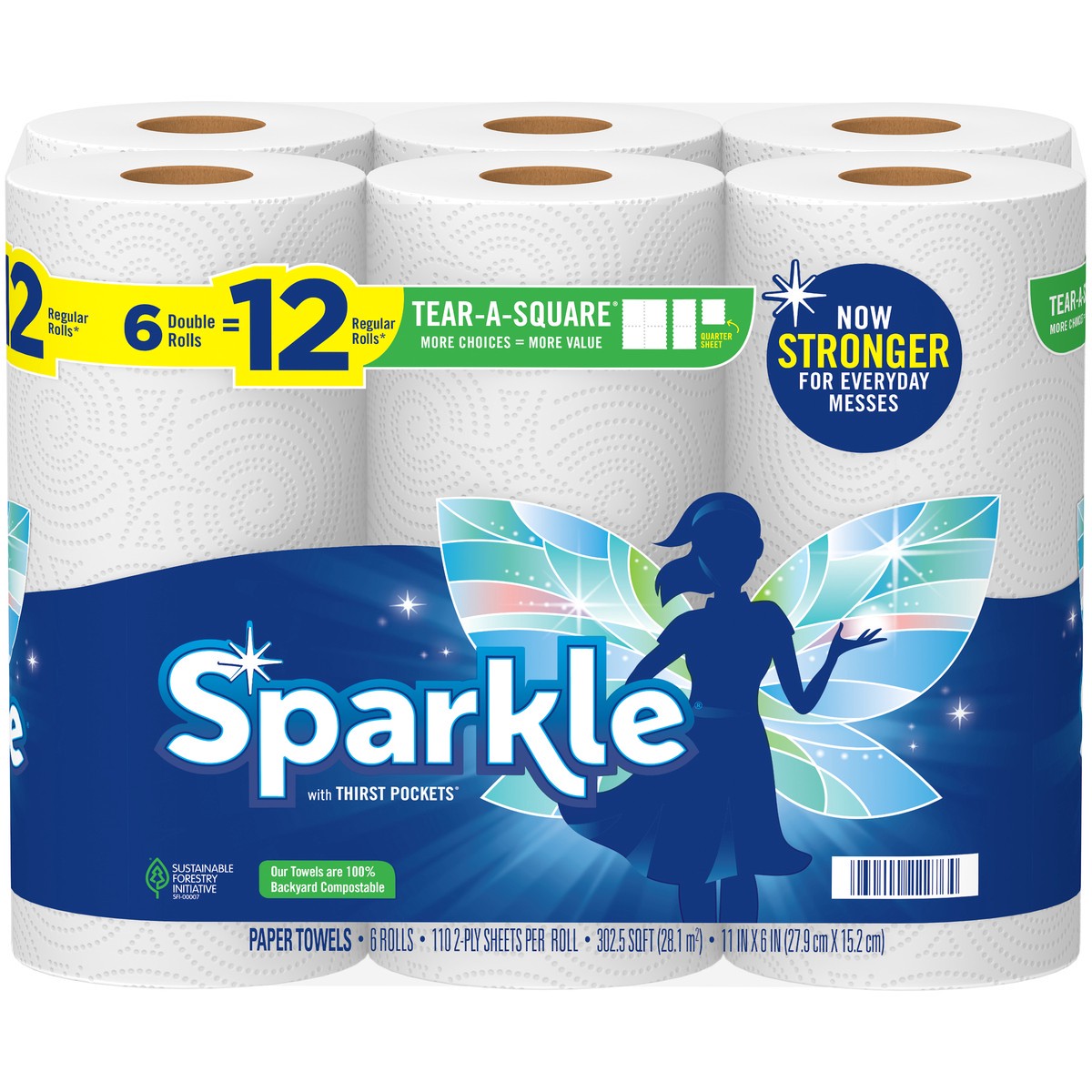 slide 3 of 5, Sparkle Paper Towels, 6 ct