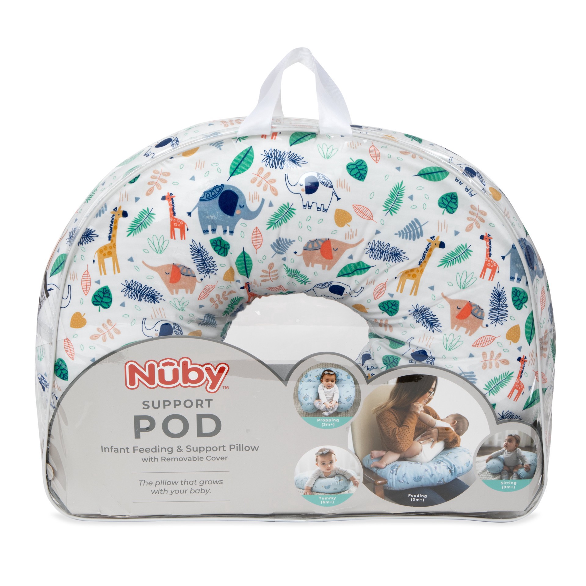 slide 1 of 1, Nuby Support Pod Infant Feeding & Support Pillow, 1 ct