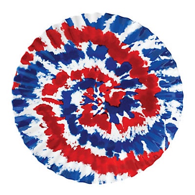 slide 1 of 1, Destination Holiday Patriotic Tie-Dye Melamine Plate, 8.5 in