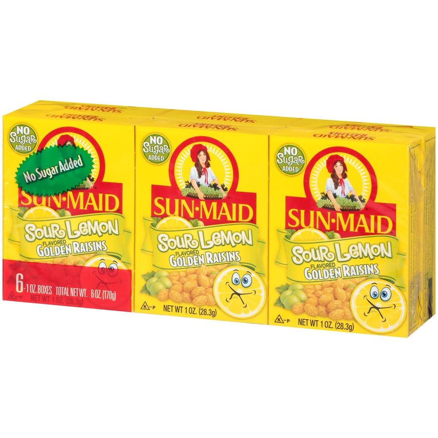 SunMaid SunMaid Sour Lemon Flavored Golden Raisins 6 ct; 1 oz Shipt