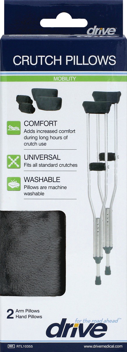 slide 4 of 4, Drive Medical Crutch Pillows Grey - Each, 
