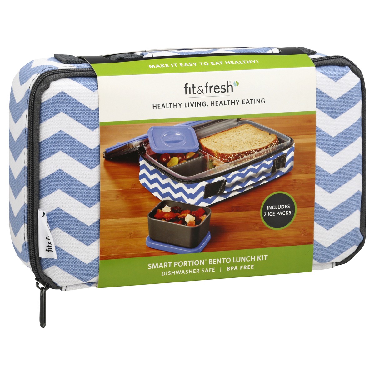 slide 2 of 11, Fit & Fresh Smart Portion Bento Lunch Kit, 1 ct