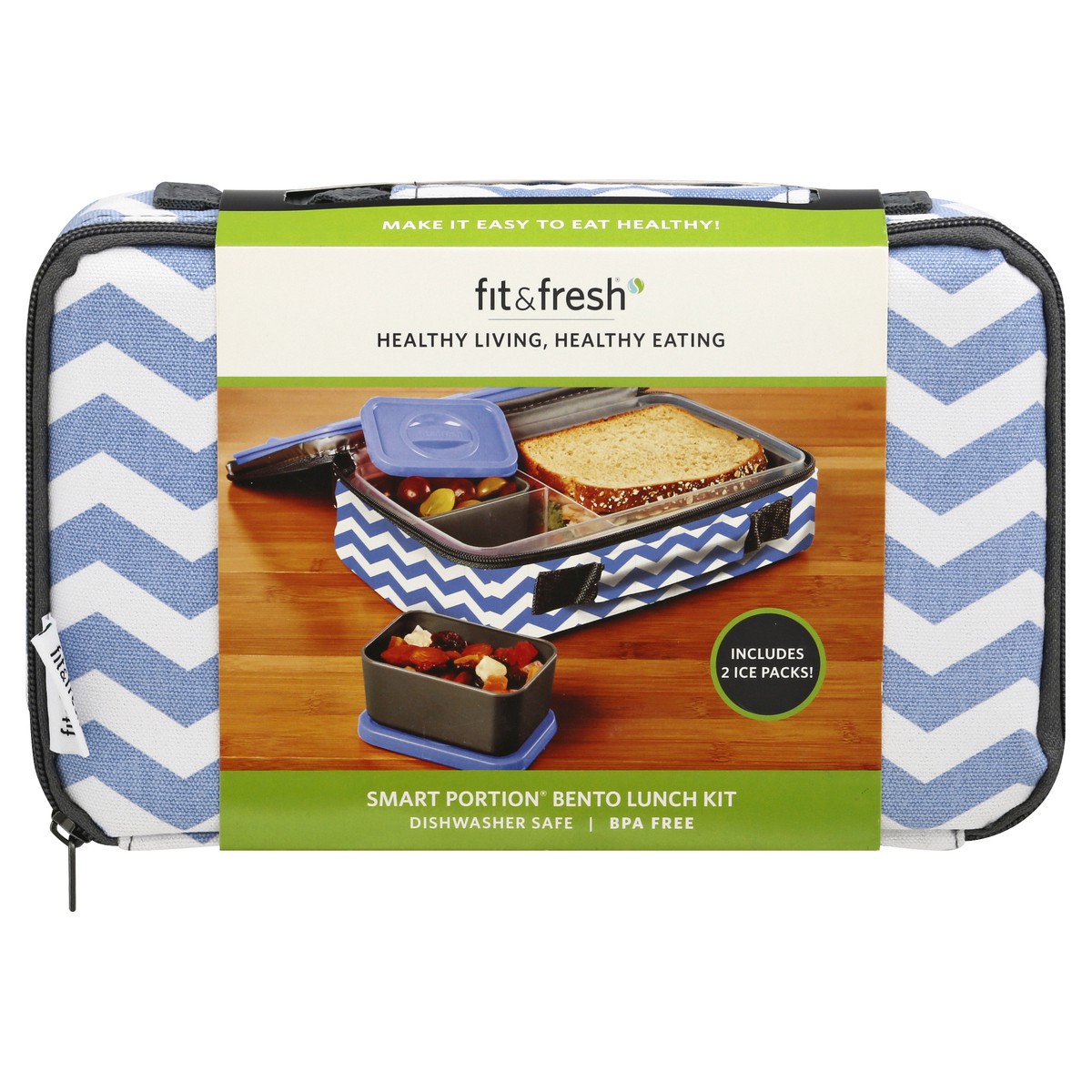 slide 1 of 11, Fit & Fresh Smart Portion Bento Lunch Kit, 1 ct