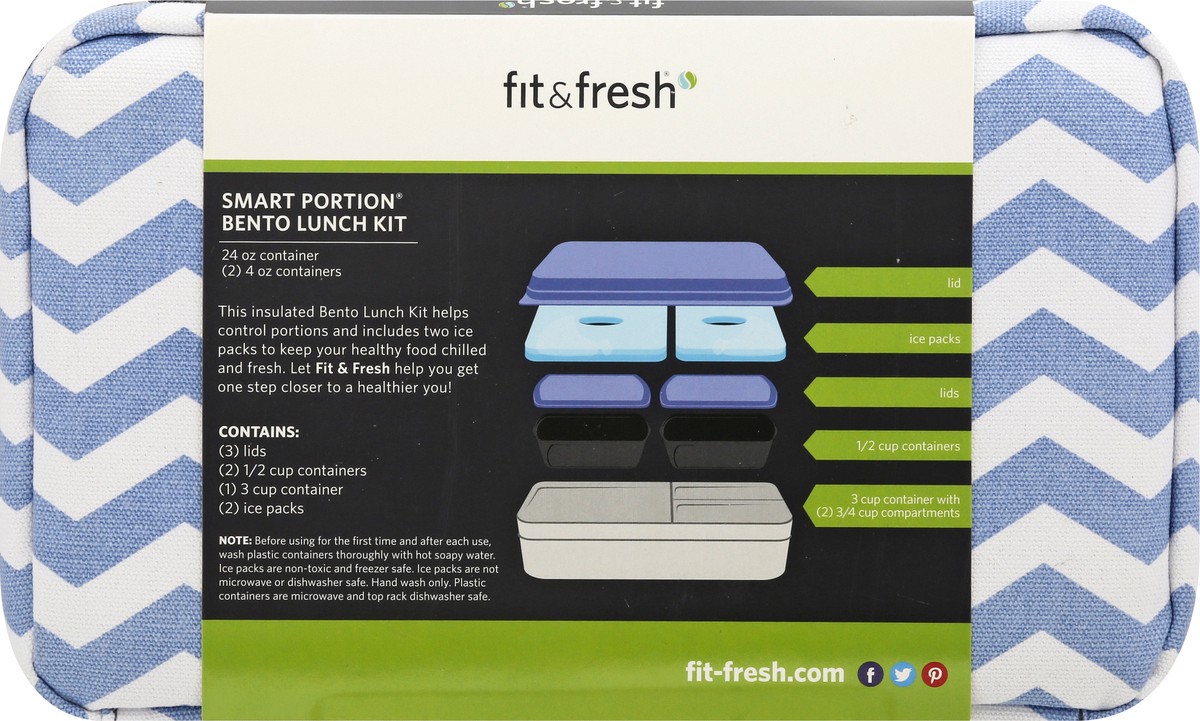 slide 6 of 11, Fit & Fresh Smart Portion Bento Lunch Kit, 1 ct