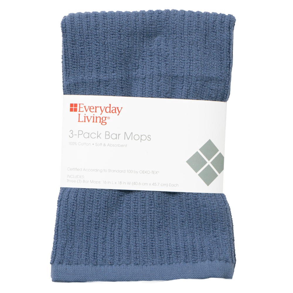 slide 3 of 4, Everyday Living® Bar Mops - Blue, 3 ct