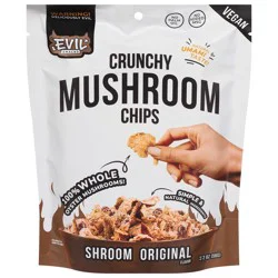 Evil Snacks Crunchy Original Sea Salt Umami Mushroom Chips 2 oz