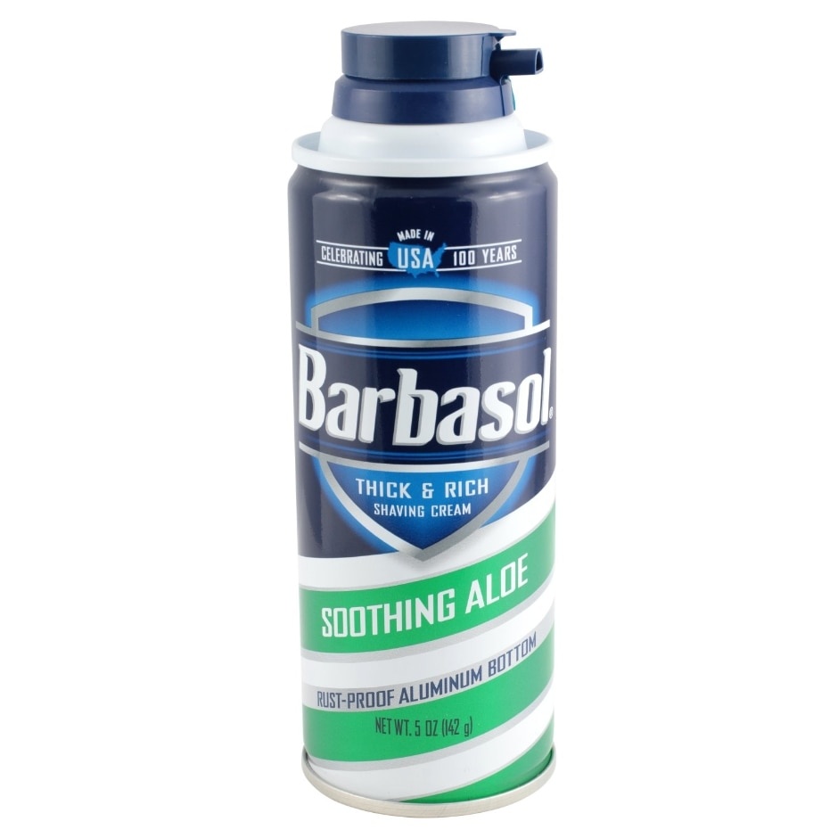 slide 1 of 1, Barbasol® shaving cream, soothing aloe, 5 oz / 4 ct