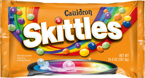 slide 1 of 1, Skittles Cauldron Mix Laydown, 10.5 oz