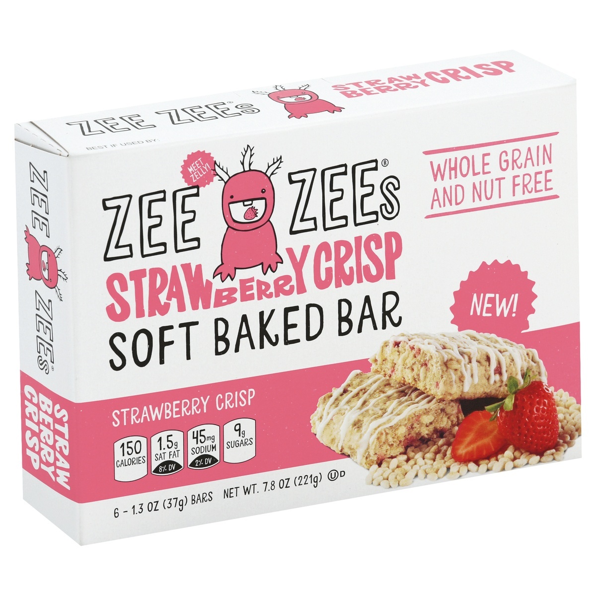slide 1 of 1, Zee Zees Zee Zee’s Soft Baked Bars - Strawberry Crisp, 6 ct