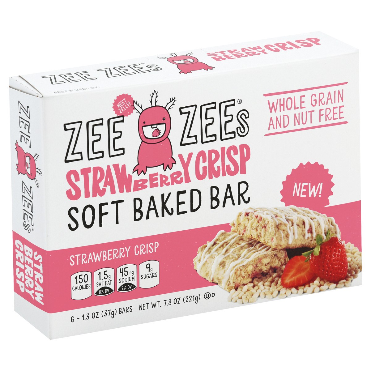 slide 7 of 7, Zee Zees Zee Zee’s Soft Baked Bars - Strawberry Crisp, 6 ct