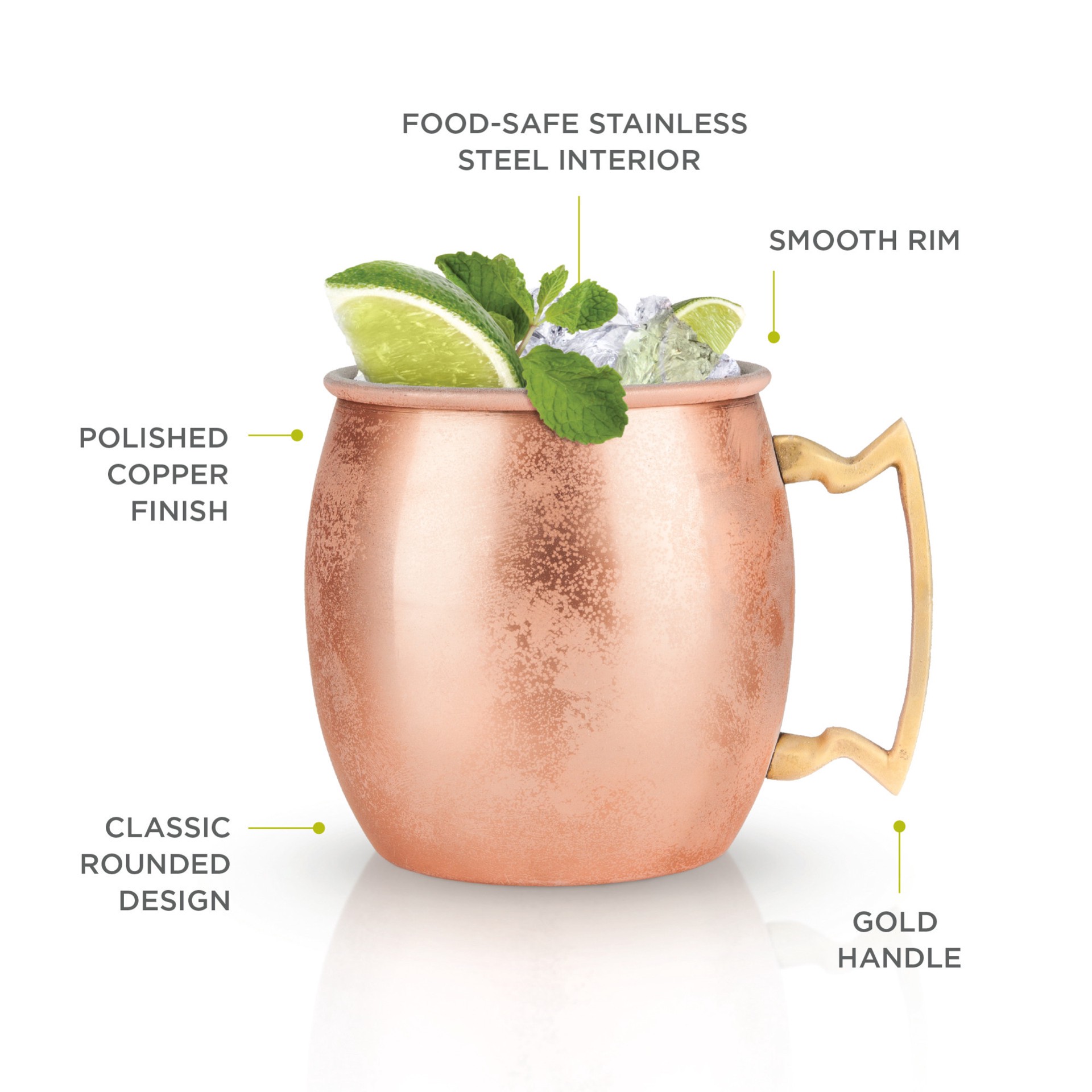 slide 5 of 5, True Copper Moscow Mule Mug, 1 ct