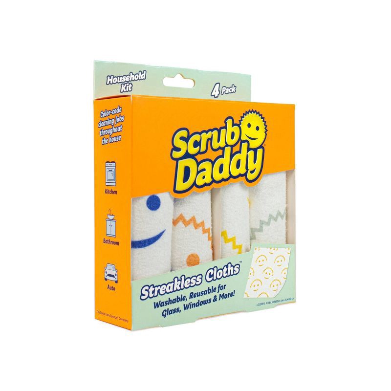 slide 3 of 6, Scrub Daddy Streakless Cloths 4 ea, 1 ct