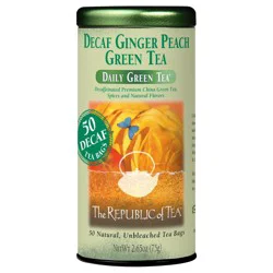 The Republic of Tea Decaf Ginger Peach Green Tea