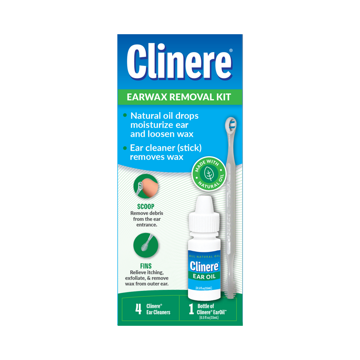 slide 1 of 13, Clinere Earwax Removal Kit, 4 ct