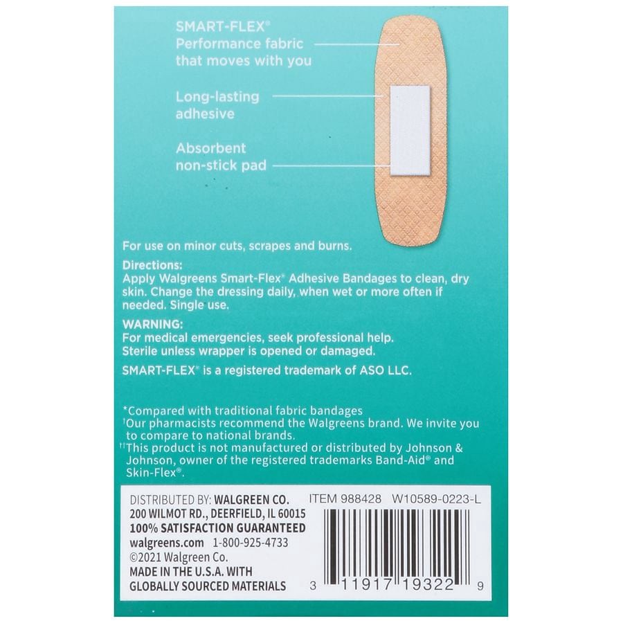slide 4 of 5, Walgreens Performance Fabric One Size Bandages, 26 ct