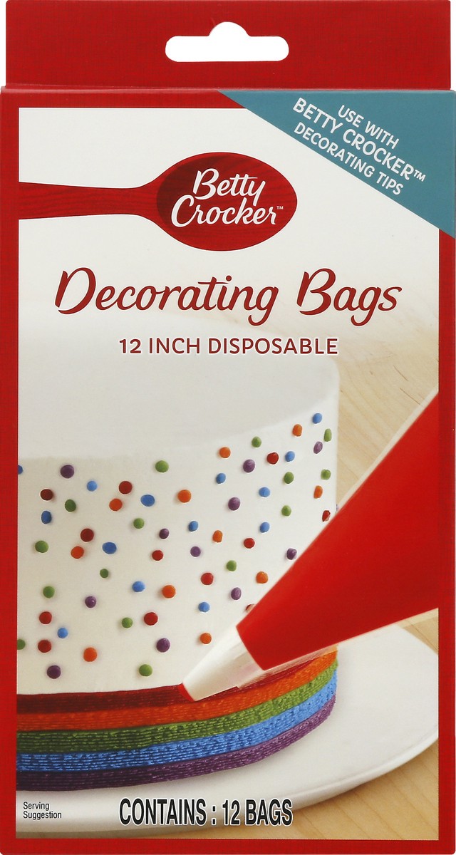 slide 11 of 11, Betty Crocker 12 Inches Disposable Decorating Bags, 12 Count, 12 ct