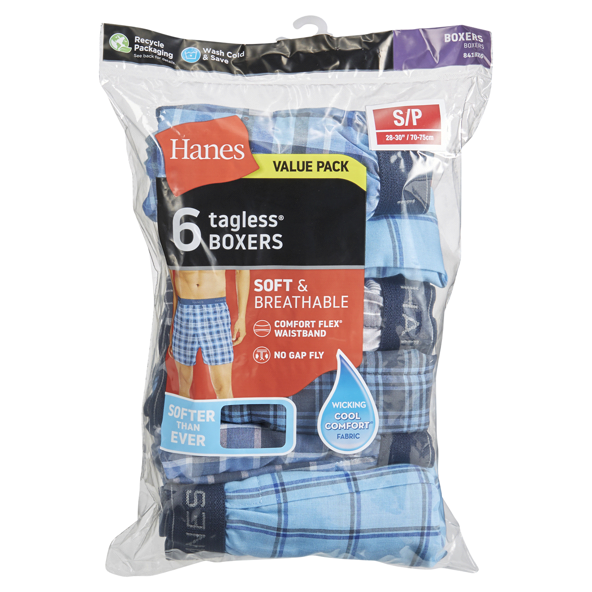 slide 1 of 29, Hanes Men's Woven Boxers, Assorted, Small, 6 ct