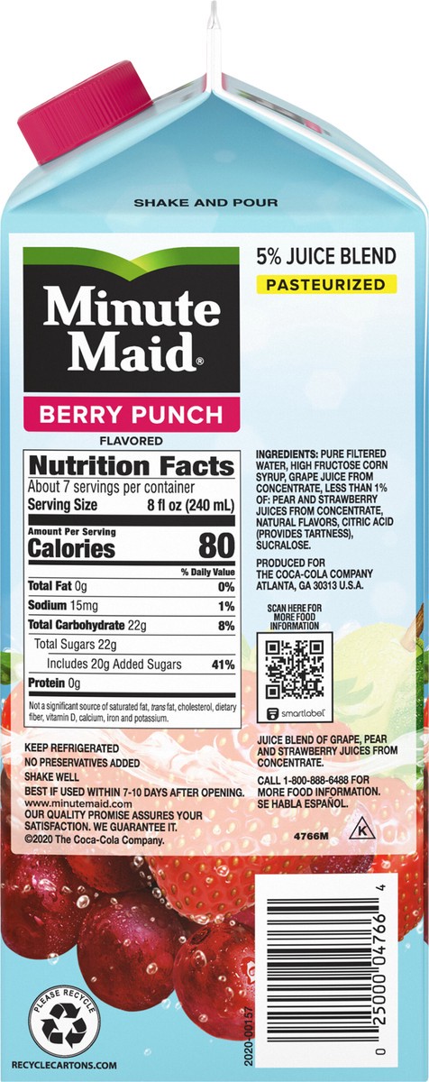 slide 2 of 9, Minute Maid Berry Punch Flavored Fruit Juice, 59 fl oz, 59 fl oz