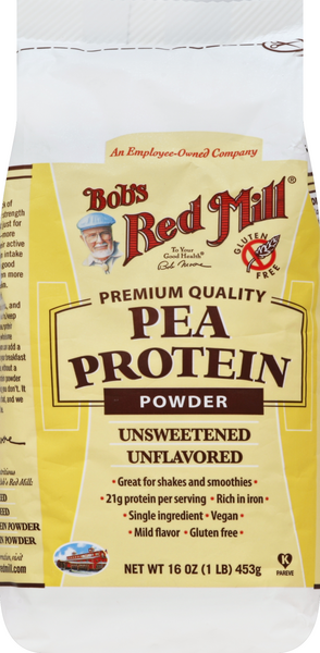 slide 1 of 1, Bob's Red Mill Pea Protein Powder Unsweetened And Unflavored, 16 oz