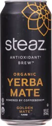 Steaz Antioxidant Brew Organic Golden Mate Flavored Yerba Mate 16 fl oz