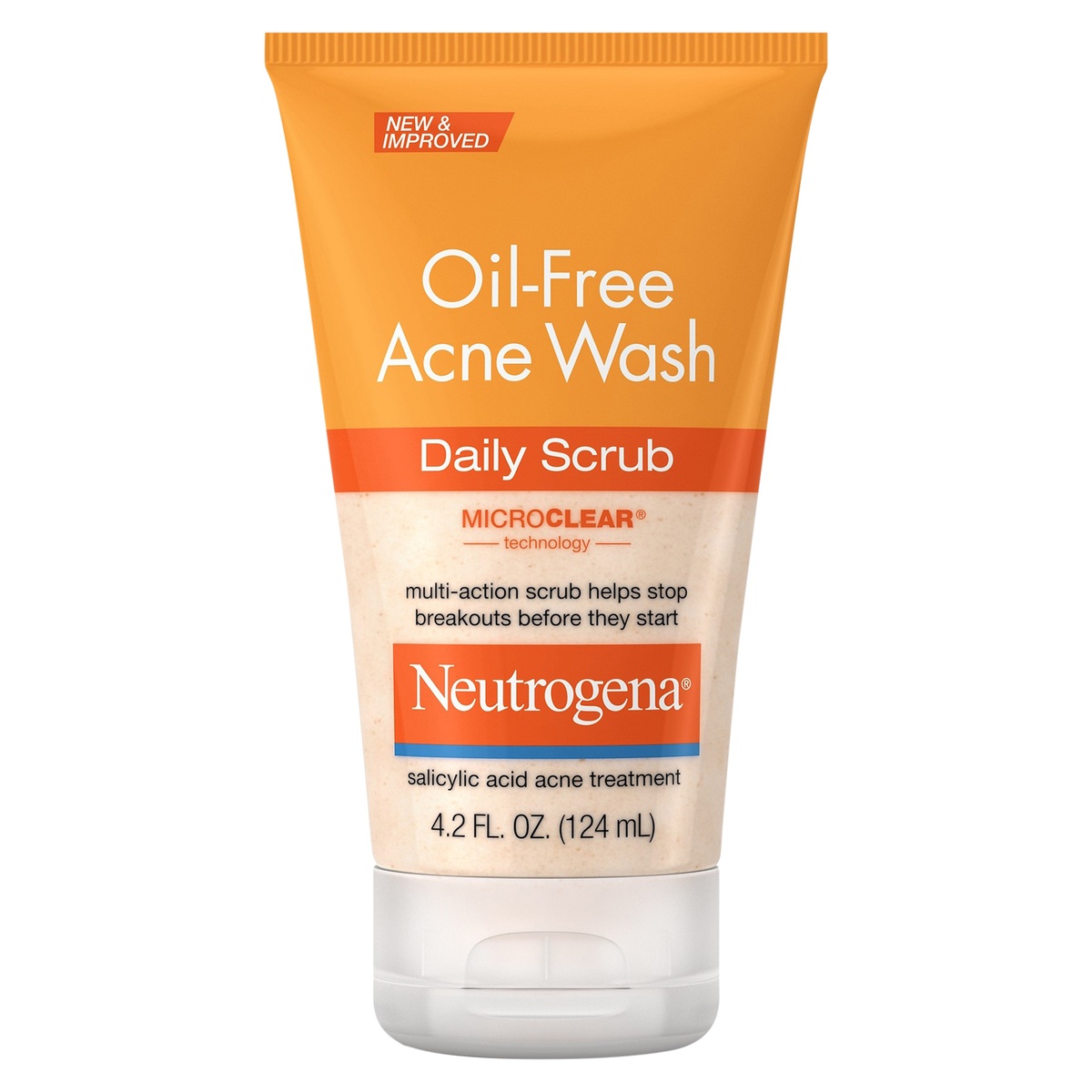 slide 1 of 1, Neutrogena Oil-Free Acne Face Scrub, 2% Salicylic Acid Acne Treatment Medicine, Daily Face Wash to help Prevent Breakouts, Oil Free Exfoliating Facial Cleanser for Acne-Prone Skin, 4.2 fl oz