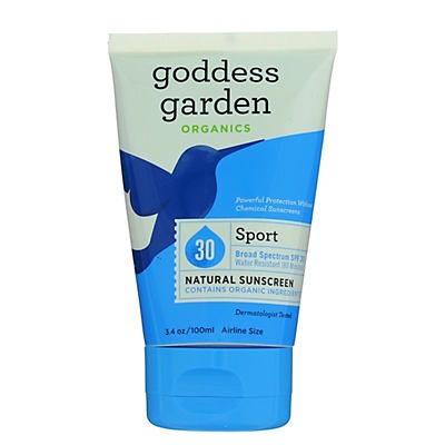 slide 1 of 1, Goddess Garden Organics Sport Natural Sunscreen SPF 30, 3.4 oz