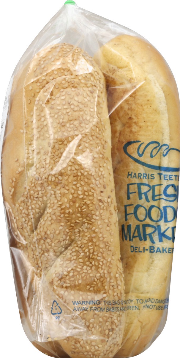 slide 4 of 5, Harris Teeter Fresh Foods Market Sub Rolls - White, 4 ct