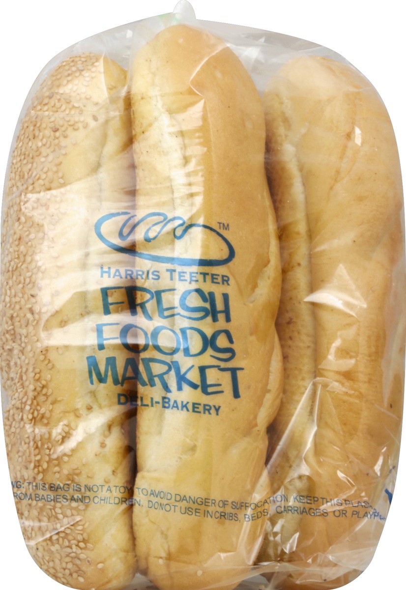 slide 3 of 5, Harris Teeter Fresh Foods Market Sub Rolls - White, 4 ct