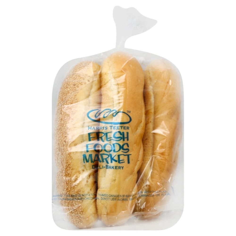 slide 1 of 5, Harris Teeter Fresh Foods Market Sub Rolls - White, 4 ct